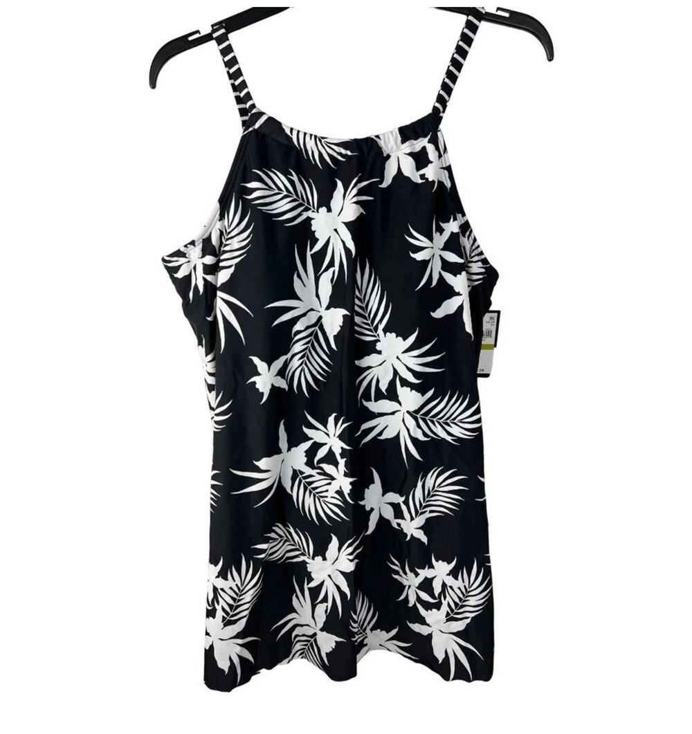 Island Escape Hawaii Gardens Printed Underwire One Piece Swimsuit Swim Dress 14